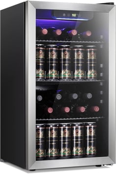 a wine coolerr with cans of beer and cans of beer