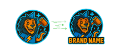 Visual preview of Adding Logo Title Graphics Transformation - from left to right