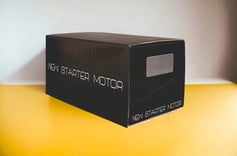Corrugated folding carton for New Starter Motor