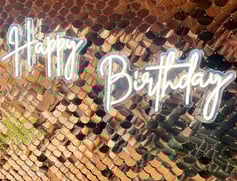 Happy Birthday sign to hire