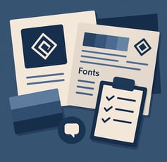 Professional brand identity kit example - logo, colors, fonts - Shapphire Sync