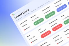 um calendário mostrando uma lista dos titulos do tesouro direto