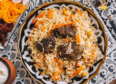 Zayka Caterers’ menu image of Hyderabadi biryani with fragrant spices and traditional taste.
