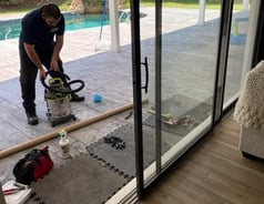 Sliding door track and roller repair