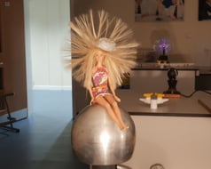 Barbie on a Van Der Graaf generator!