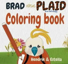 brad versus plaid story colouring book