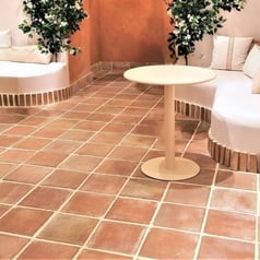 carreaux terre cuite 25x25 rosés