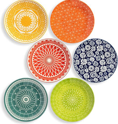 Small colorful Appetiser Snack Dessert Plates Decorative Dinnerware
