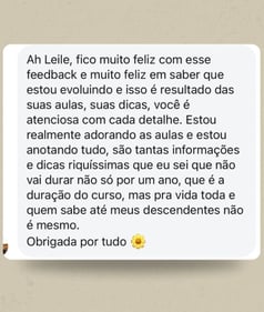 depoimento de aluna