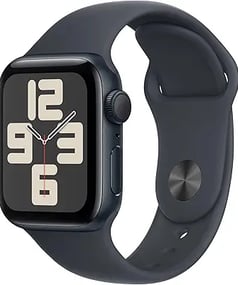 Apple Watch SE (2nd Gen) [GPS 40mm] Smartwatch with Midnight Aluminium Case with Midnight Sport Band