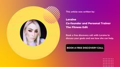blog author banner Loraine online fitness coach