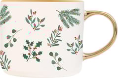 Sweet Water Decor Holiday Greenery Christmas Coffee Mugs