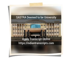 SASTRA University Transcript Online