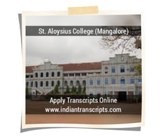 ST Aloysius college Mangalore Transcript Online