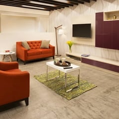 wall mounted tv unit with stiorage omegaa solutions interior designers