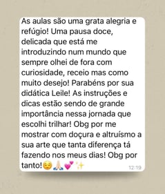 depoimento de aluna