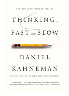 A book cover of thinking fast and slow by daniel kahnemen
