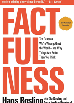 A book cover of factfulness by hans rosling