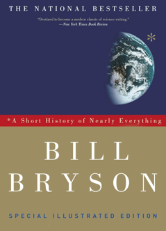 A book cover of A short history of nearly everything