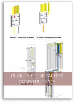 Foto de detalhes construtivos de projeto elétrico