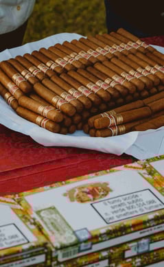 Cigar from Cuba Amigos de Partagas at event curated by Francesco Luxury Travels Villas Weddings