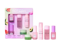 a variety of fruity baby shower products including a fruity baby shower