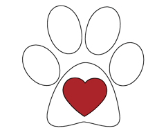 White Tender Paws Logo