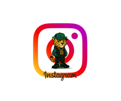  Logo de Instagram con mascota Fresh CBD en el centro para redes sociales