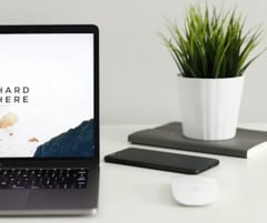 laptop on a desk