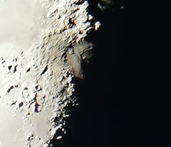 Particolare ingrandito dei Monti Appennini.