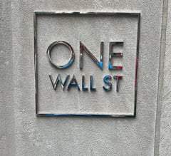 Sign saying one Wall Street