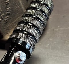 black knurled foot peg