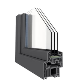 a window with a glass window and a window with a glass door