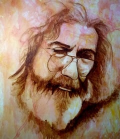 a portrait of a man with a beard and glasses