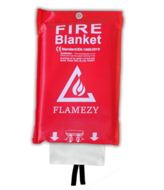 a fire blanket on a fire blanket
