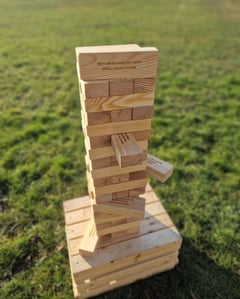 XXL jenga su užduotimis žaidimų nuoma