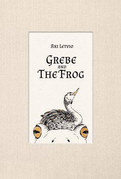 a book cover with a grebe bird and frog classic fairytale style