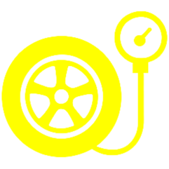 a tire with a gauge gauged up to a tire