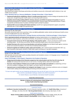 CV sample for career transition, health leadership - TORI Award, page 2