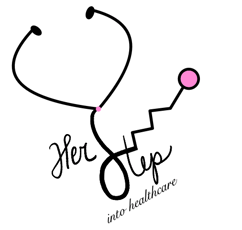 Her Step into Healthcare logo
