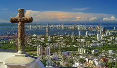 Cerro de la Popa has the best view of Cartagena. You can see the city in 360 degrees.