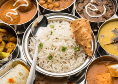 North Indian cuisine on Zayka Caterers menu, showcasing delicious North Indian Thali
