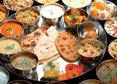 Zayka Caterers’ menu image of Rajasthani cuisine with traditional Rajasthani Thali
