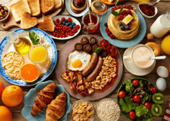 Zayka Caterers’ menu photo of Continental cuisine with Half fry Omlette, Croissant and more
