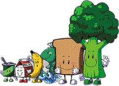 Delicious Food Group Stuff Characters for Children Room Home Decorating
