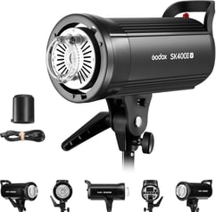 Godox SK400II-V 400Ws Photo Studio Strobe Flash Monolight Light with Bowens Mount & 10W LED Modeling