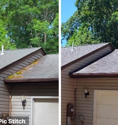 guys power wash & detailing before and after roof washing service