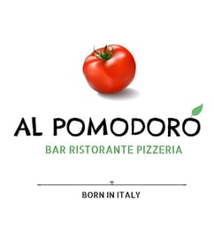 Al Pomodoro, a restaurant born in Italy, with a tomato on top of it