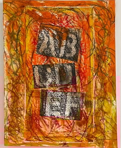 Collage painted card