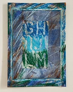 Collage painted card